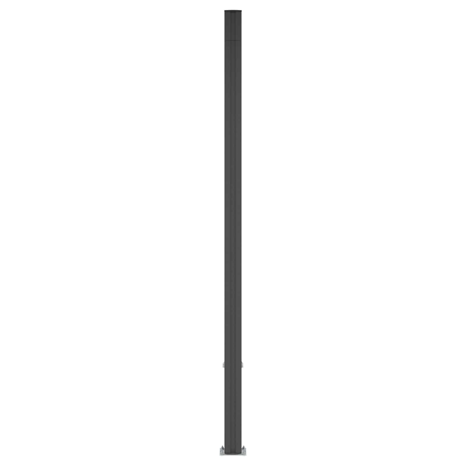 vidaXL Fence Panel WPC and Aluminium Black 3