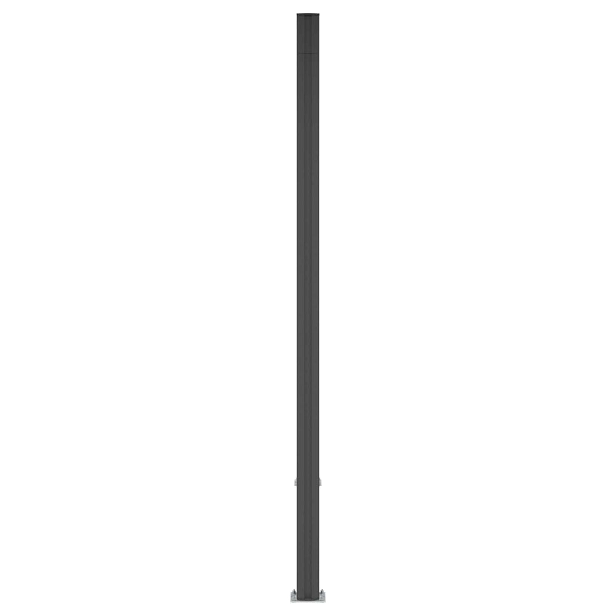 Fence Panel WPC and Aluminium Black 180 x 186 cm