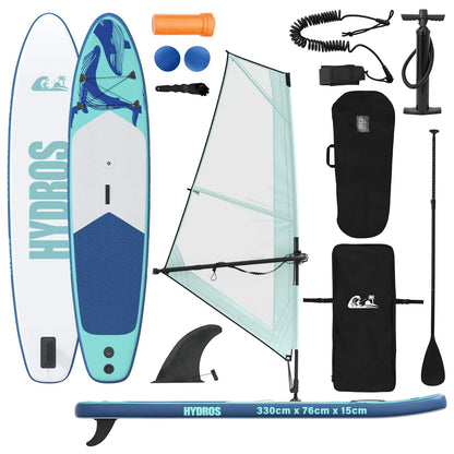 vidaXL Inflatable SUP Board with Sail HYDROS 330 x 76 x 15 cm 2