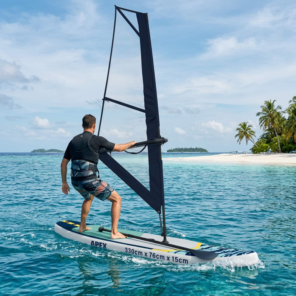 vidaXL Inflatable SUP Board with Sail APEX 330 x 76 x 15 cm Blue