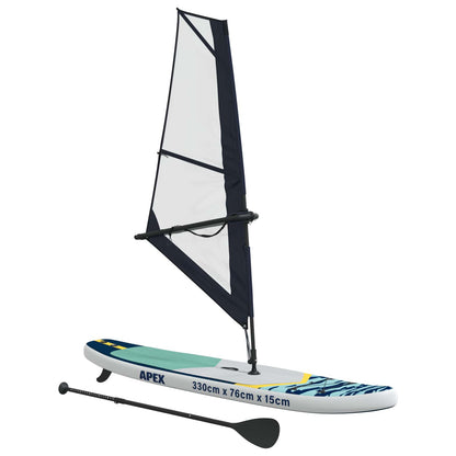 vidaXL Inflatable SUP Board with Sail APEX 330 x 76 x 15 cm Blue 3