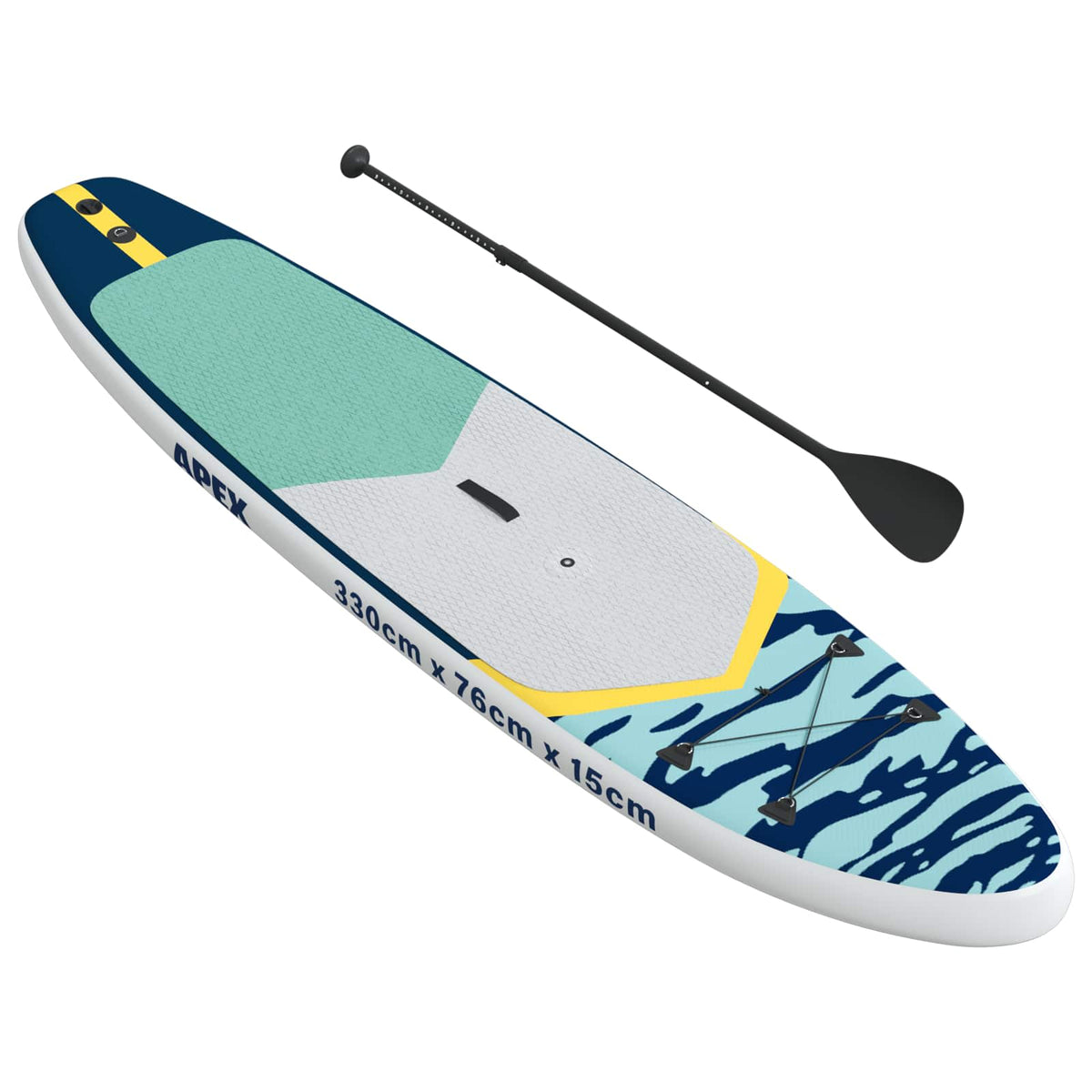 vidaXL Inflatable SUP Board with Sail APEX 330 x 76 x 15 cm Blue 4
