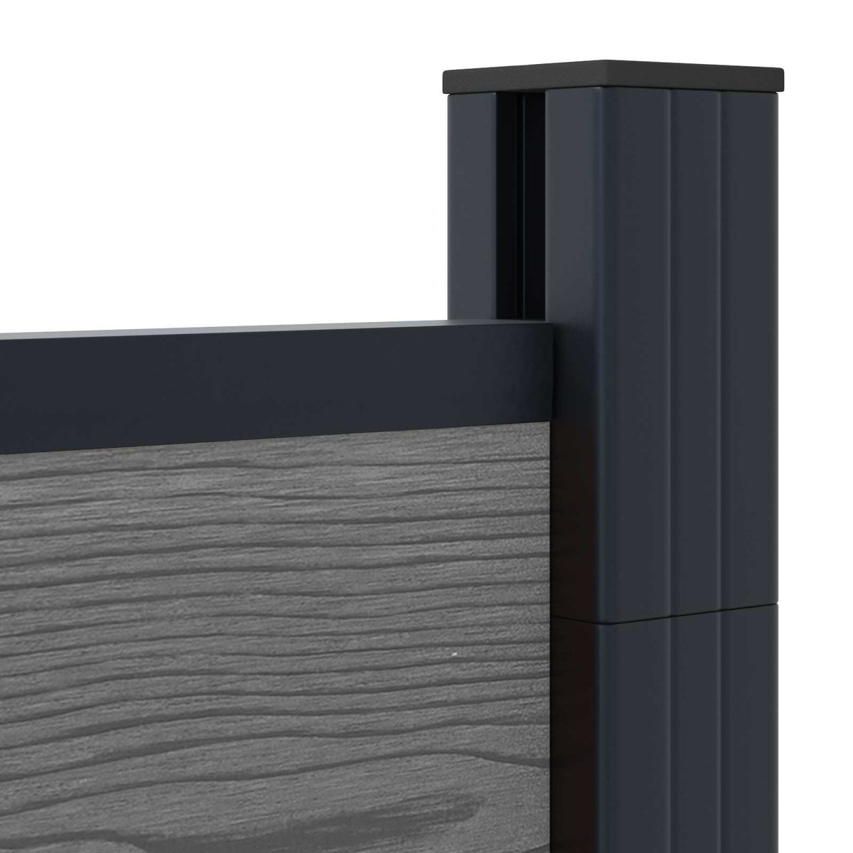 vidaXL Fence Set 526 x 186 cm WPC and Aluminium Grey 5