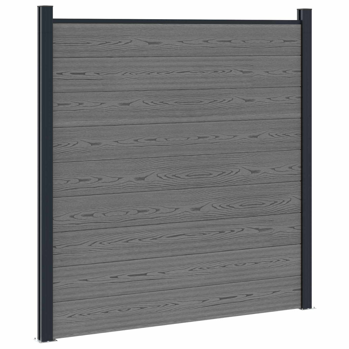 vidaXL Fence Set 526 x 186 cm WPC and Aluminium Grey 3