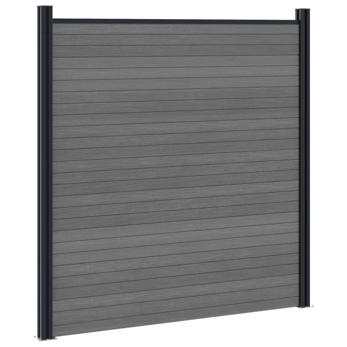 vidaXL Fence Set 526 x 186 cm WPC and Aluminium Grey 4