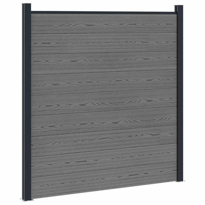 vidaXL Fence Set 1391 x 186 cm WPC and Aluminium Grey 3