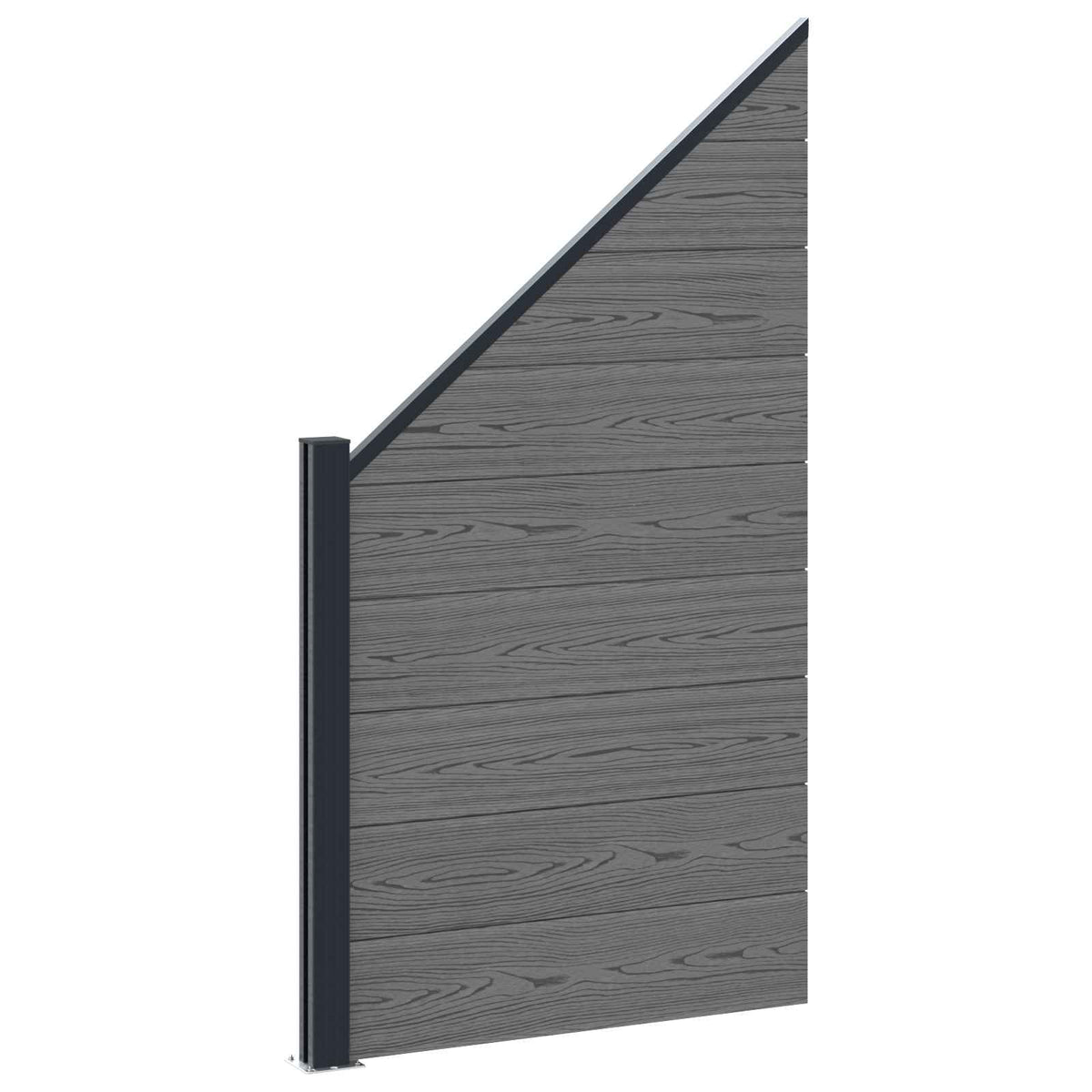 vidaXL Fence Set 446 x 186 cm WPC and Aluminium Grey 5