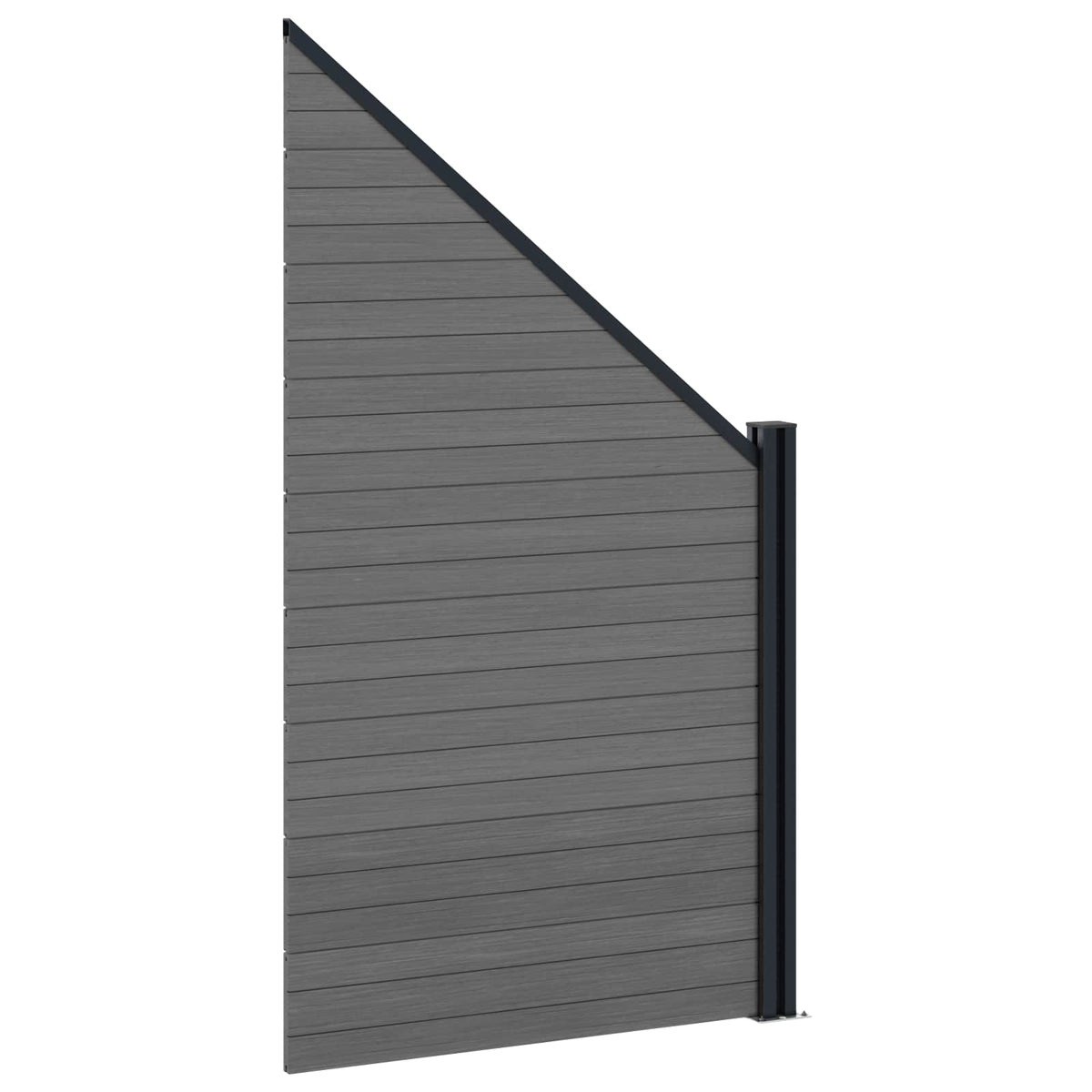 vidaXL Fence Set 446 x 186 cm WPC and Aluminium Grey 6