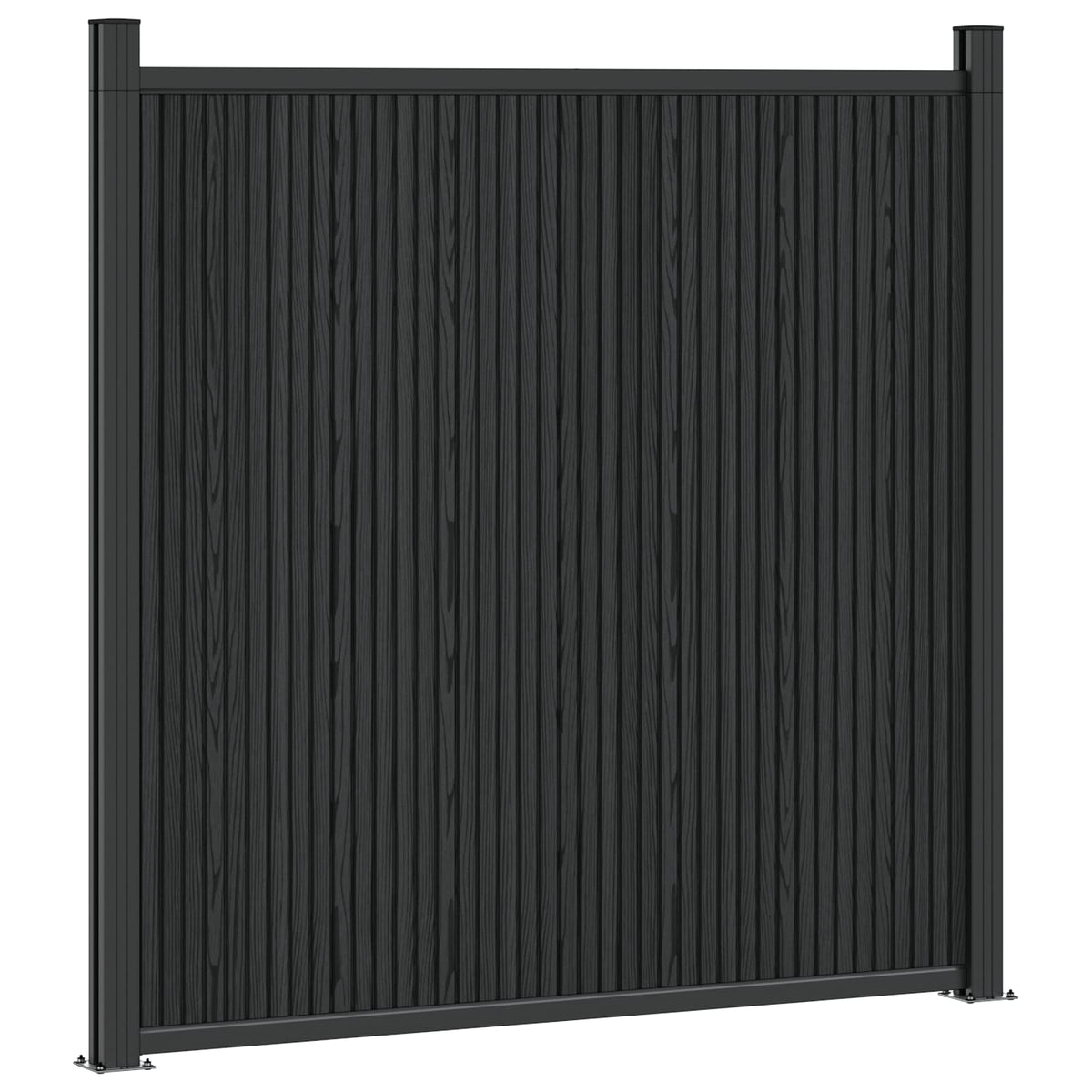 vidaXL Fence Panel 9 pcs 1580 x 186.5 cm WPC and Aluminium Black 3