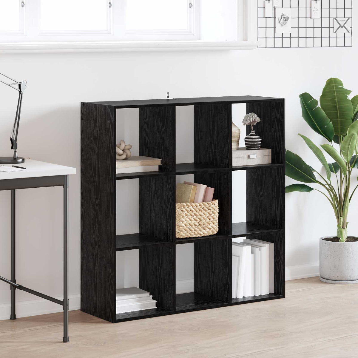 Bookcase 68,5x32x68,5 cm Engineered Wood Black oak