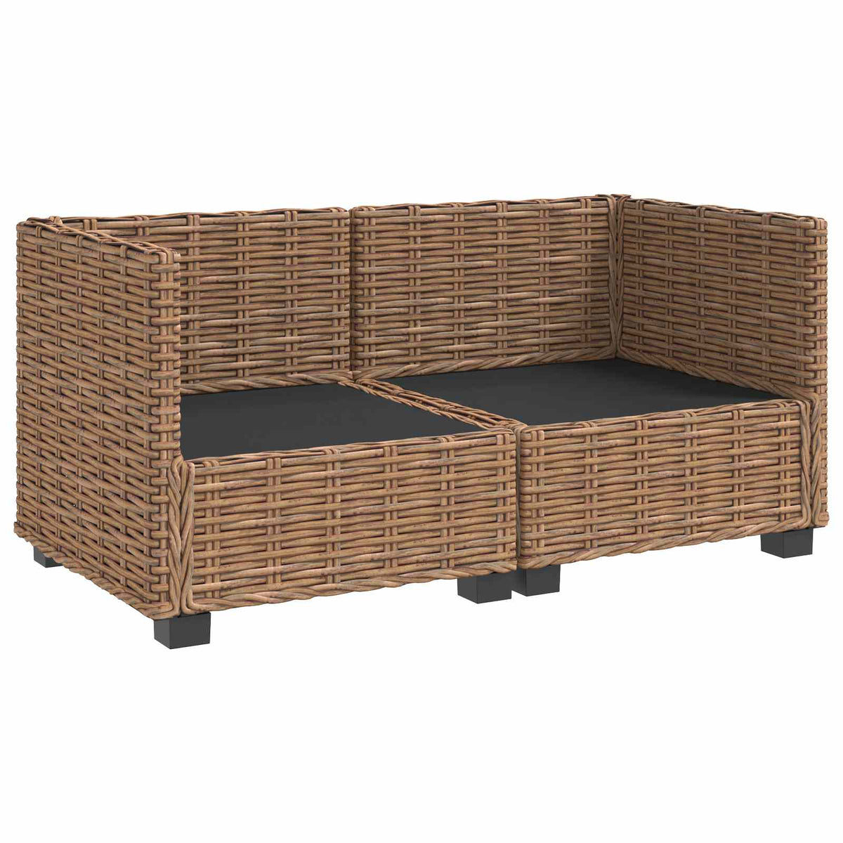 vidaXL 2 pcs Rattan Lounge Set with Cushions GENDT Natural Rattan 4