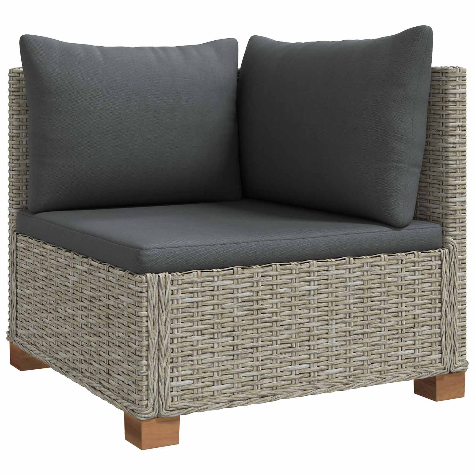 vidaXL 3 pcs Rattan Lounge Set with Cushions GENDT Natural Rattan 5
