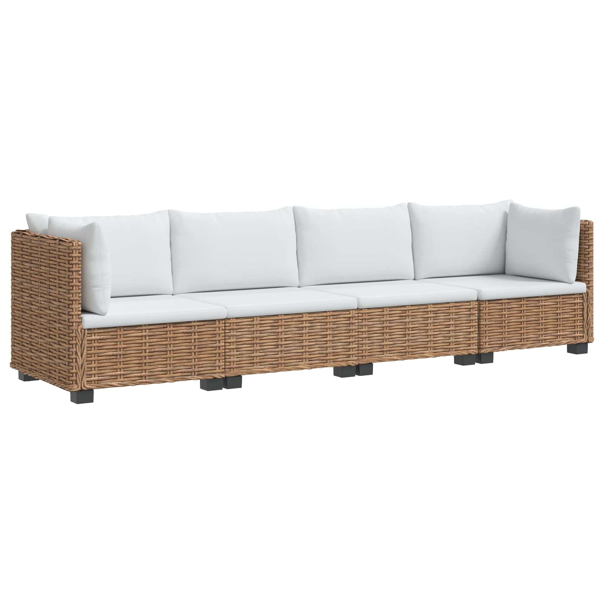 vidaXL 4 pcs Rattan Lounge Set with Cushions GENDT Natural Rattan 2