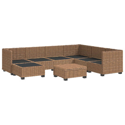 vidaXL 8 pcs Rattan Lounge Set with Cushions GENDT Natural Rattan 4