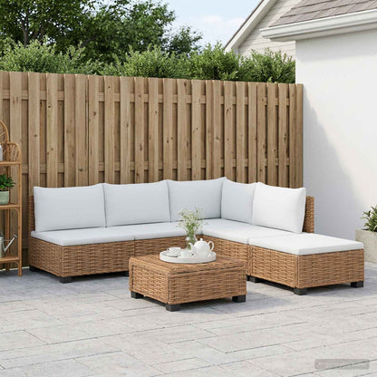 vidaXL 6 pcs Rattan Lounge Set with Cushions GENDT Natural Rattan 3
