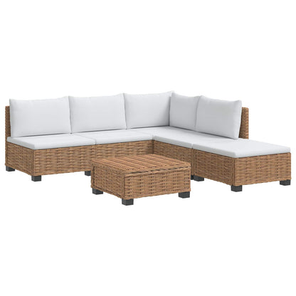 vidaXL 6 pcs Rattan Lounge Set with Cushions GENDT Natural Rattan 2