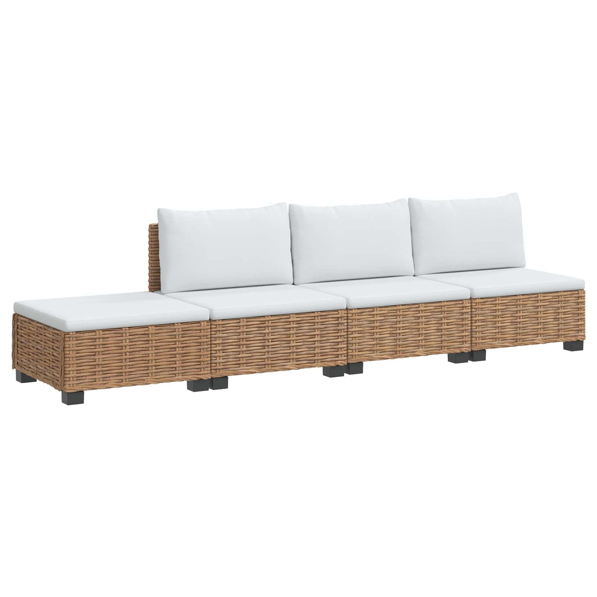 vidaXL 4 pcs Rattan Lounge Set with Cushions GENDT Natural Rattan 2