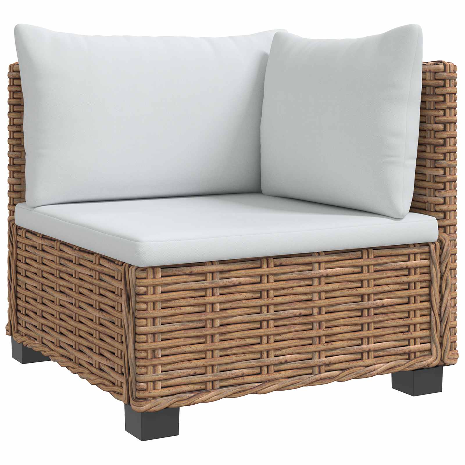 vidaXL 3 pcs Rattan Lounge Set with Cushions GENDT Natural Rattan 5