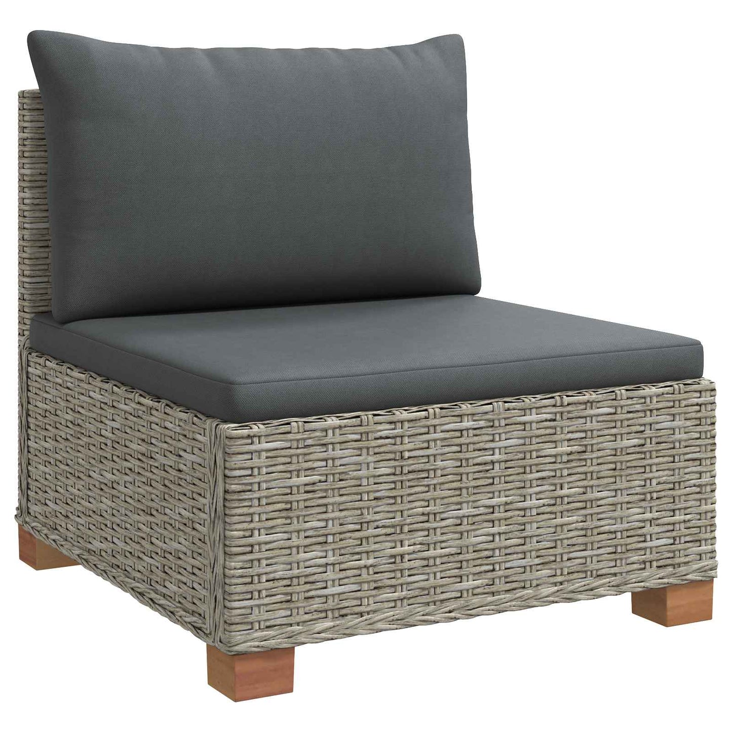 vidaXL 3 pcs Rattan Lounge Set with Cushions GENDT Natural Rattan 6