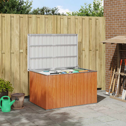 Outdoor Storage Box Wood Galvanised Steel 150 cm 91 cm 101 cm