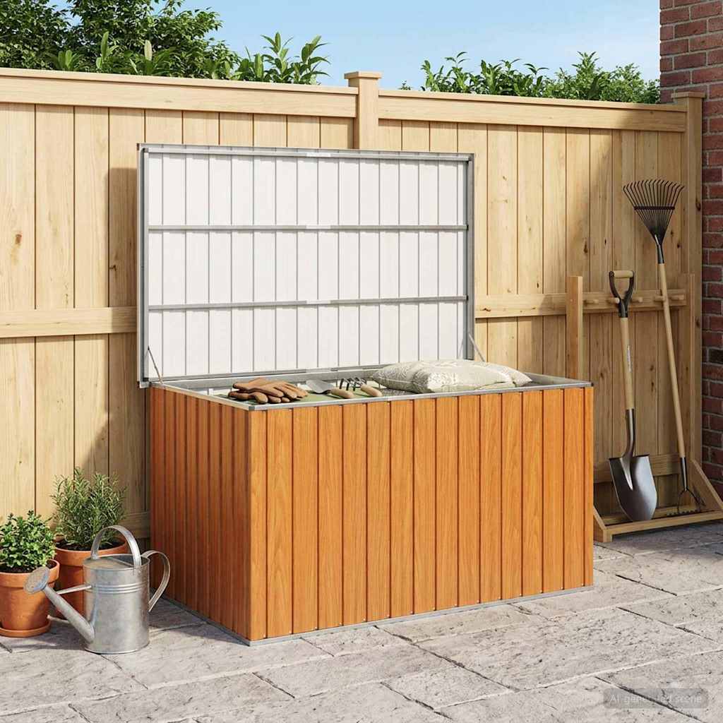 Outdoor Storage Box Wood Galvanised Steel 171 cm 93 cm 99 cm