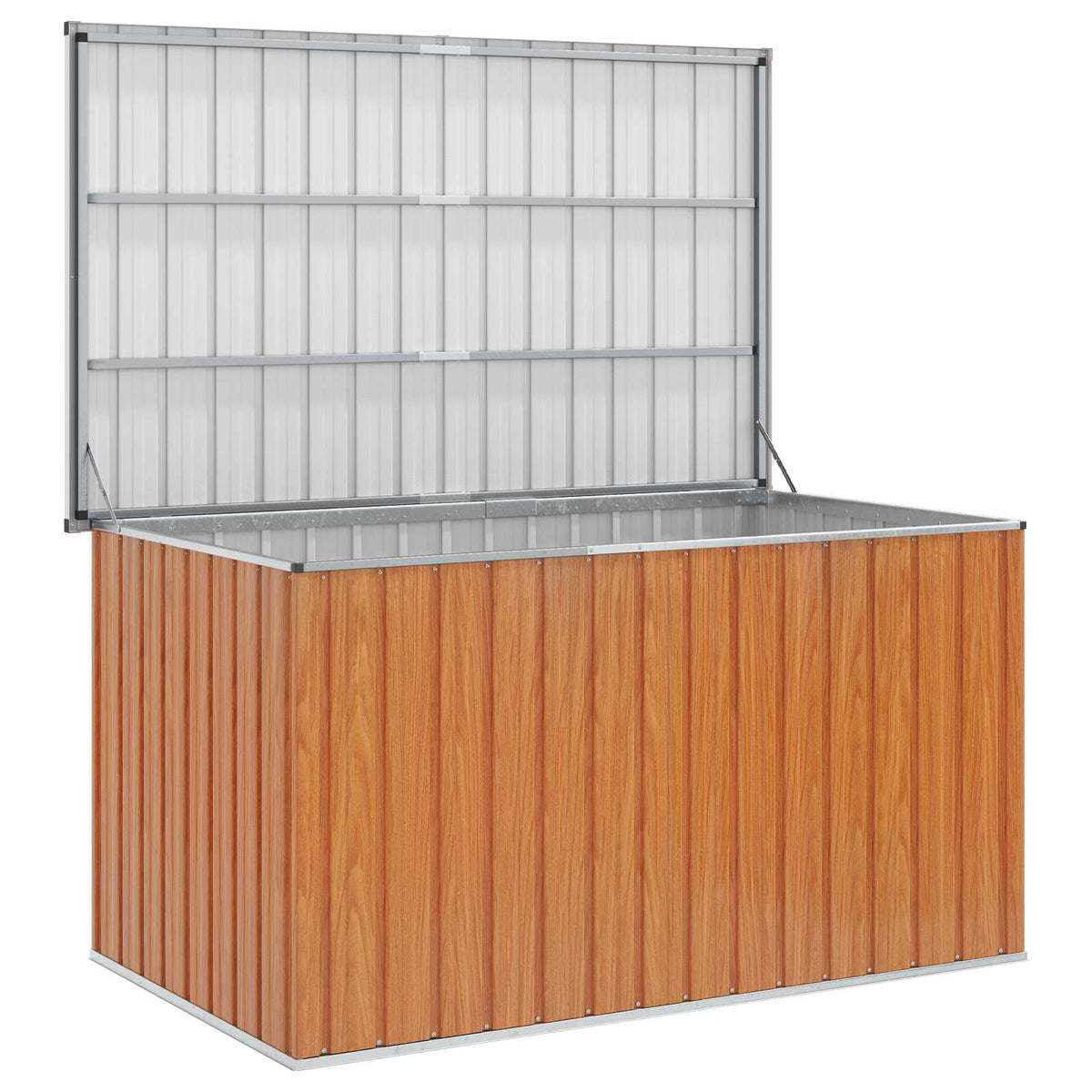 Outdoor Storage Box Wood Galvanised Steel 171 cm 93 cm 99 cm