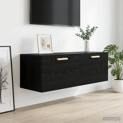 Wall Cabinet 100x36,5x35 cm Engineered Wood Black oak