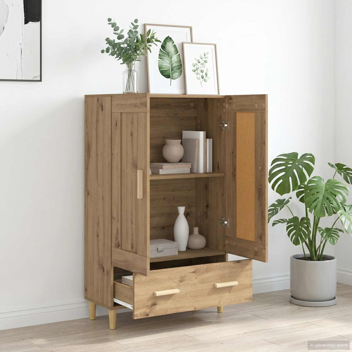 Highboard 70x31x115 cm Engineered Wood Artisan oak