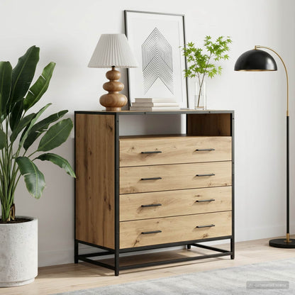 Drawer Cabinet 70x41x83,5 cm Engineered Wood Artisan oak