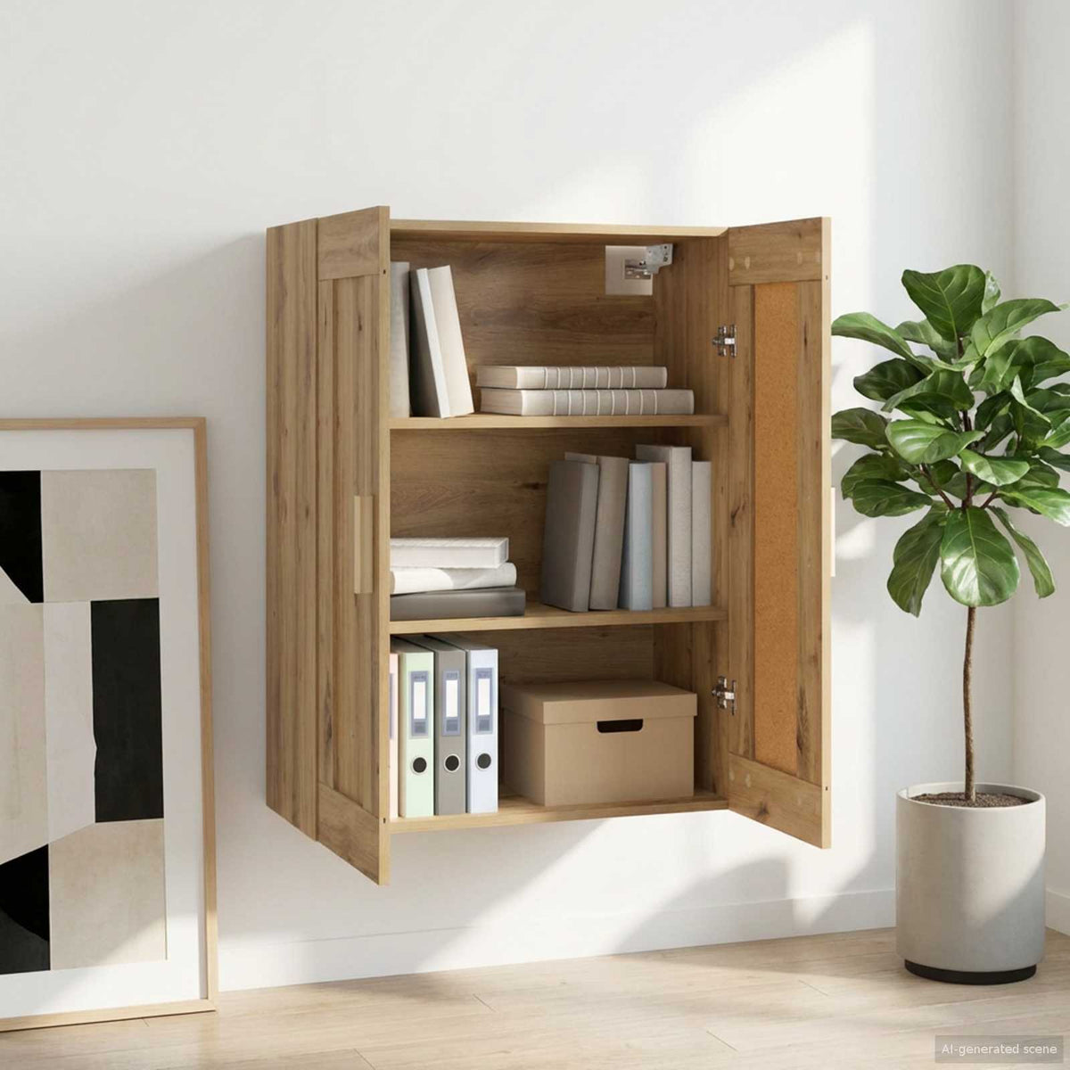Wall Cabinet 69,5x32,5x90 cm Engineered Wood Artisan oak