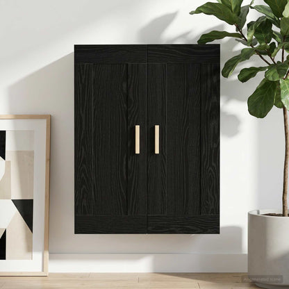 Wall Cabinet 69,5x32,5x90 cm Engineered Wood Black oak