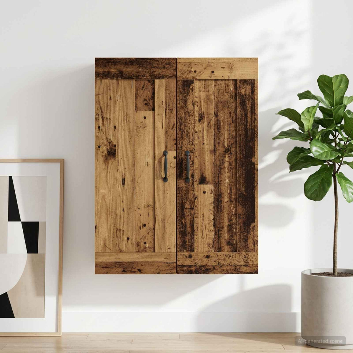 Hanging Wall Cabinet 69,5x32,5x90 cm Old wood