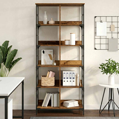 Bookshelf 78.5x33x188.5 cm Engineered Wood Old wood