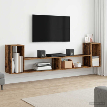 TV Cabinets 2 pcs 75x30x50 cm Engineered Wood Old wood 100 cm