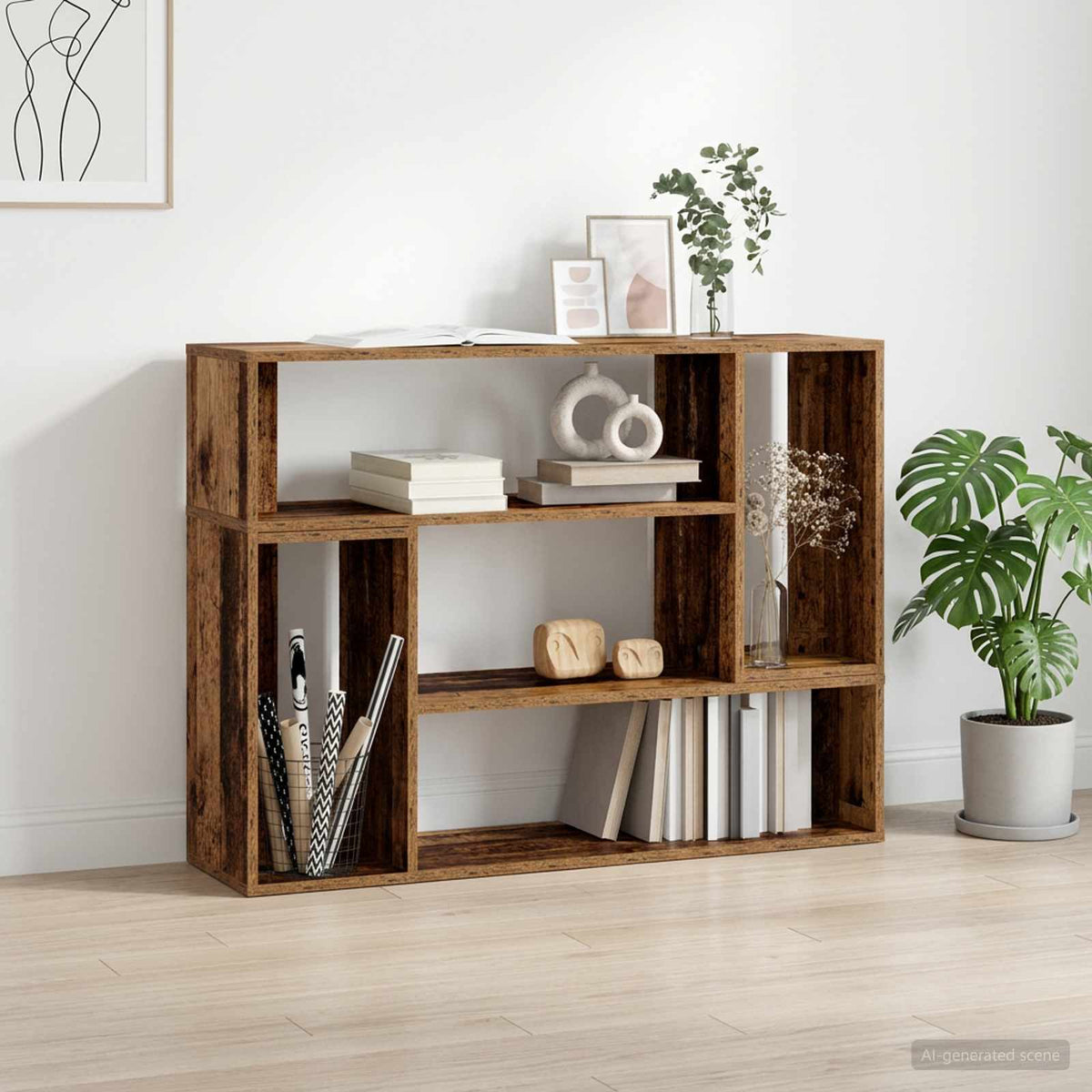 TV Cabinets 2 pcs 75x30x50 cm Engineered Wood Old wood 100 cm