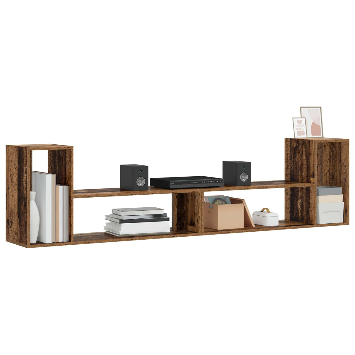 TV Cabinets 2 pcs 75x30x50 cm Engineered Wood Old wood 100 cm
