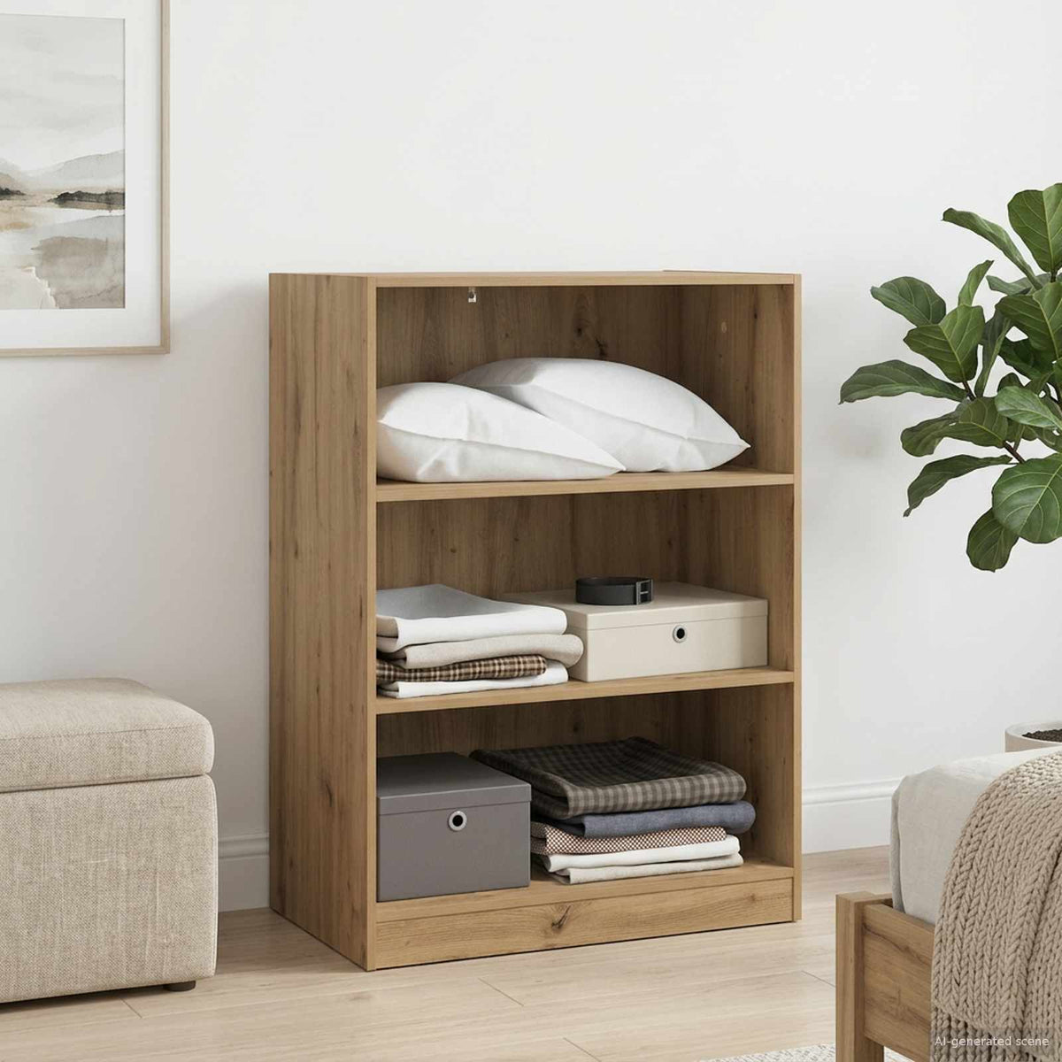 Wardrobe Engineered Wood without Rod Artisan oak 77 x 48 x 102 cm