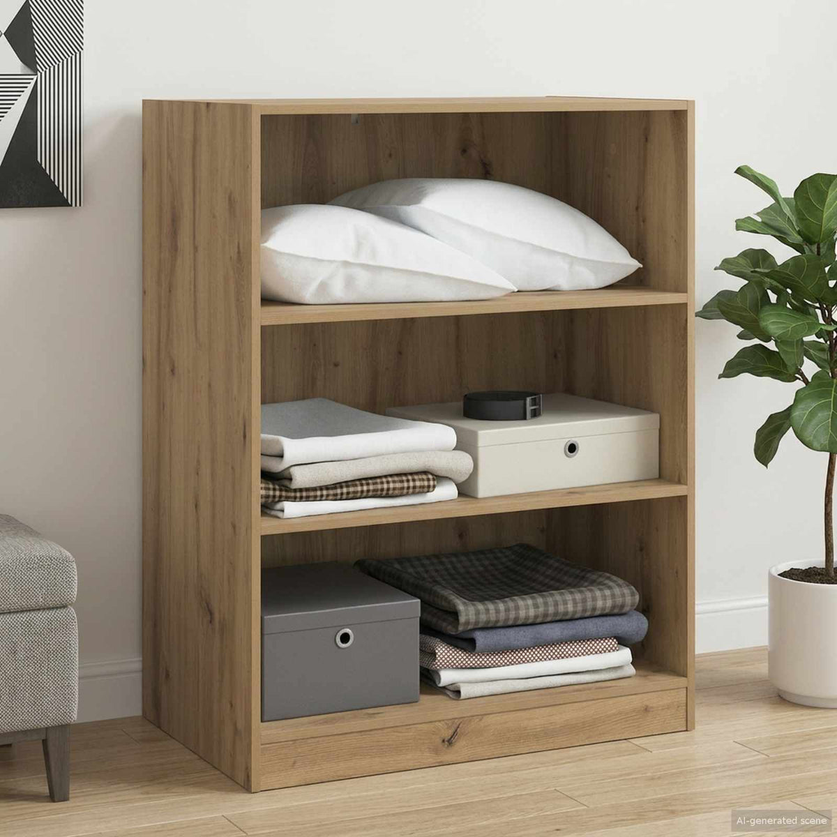 Wardrobe Engineered Wood without Rod Artisan oak 77 x 48 x 102 cm