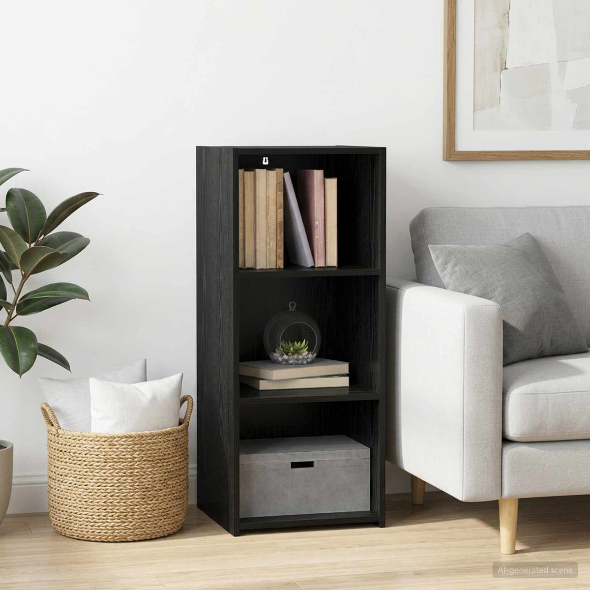 Sideboard 40x41x93 cm Engineered Wood Black oak