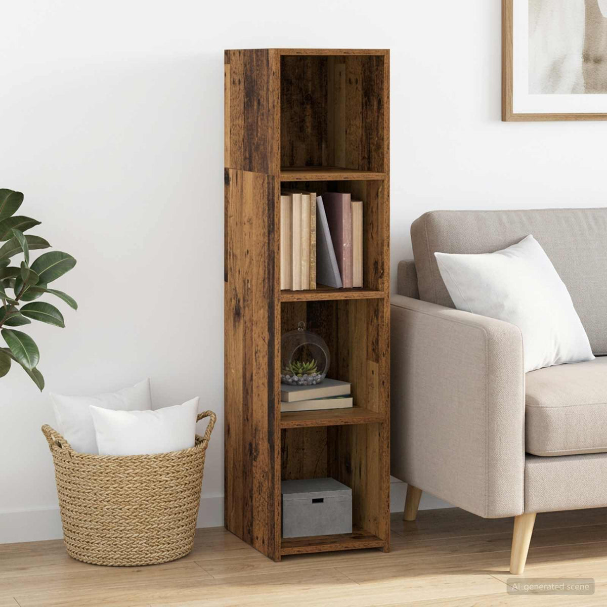 Highboard 30x41x124 cm Engineered Wood Old wood