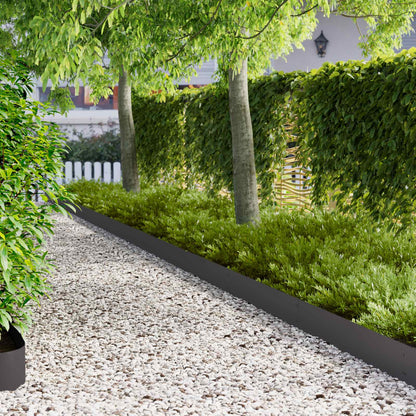 Lawn Edging 103 x Steel 20 pcs Height 20 cm Black
