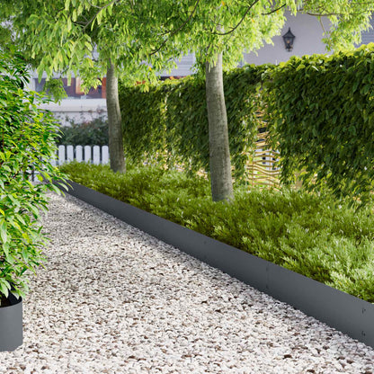 Lawn Edging 103 x Steel 20 pcs Height 25 cm Anthracite