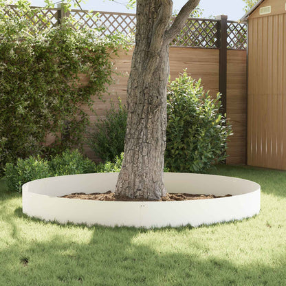 Lawn Edging 103 x Steel 10 pcs Height 30 cm White