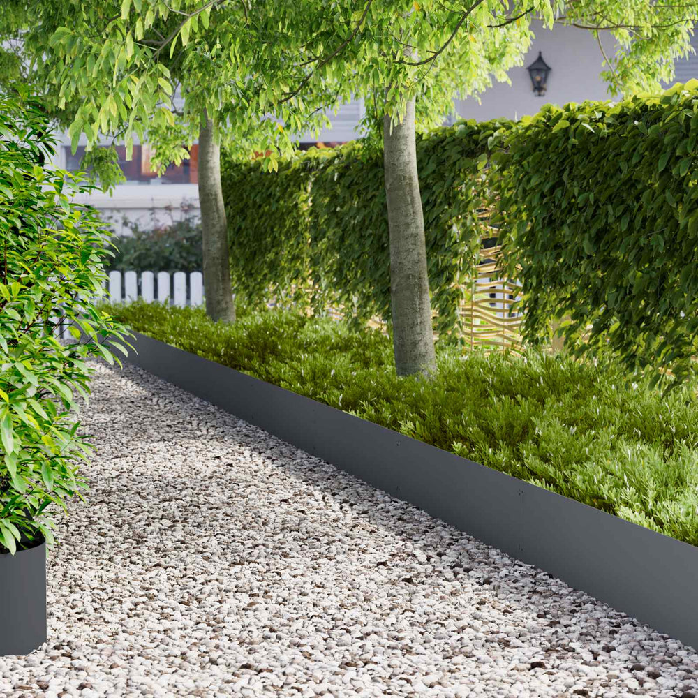 vidaXL Lawn Edging 103 x Steel 10 pcs Height 30 cm