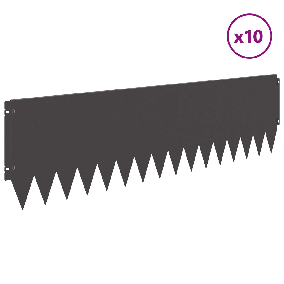 Lawn Edging 103 x Steel 10 pcs Height 30 cm Black
