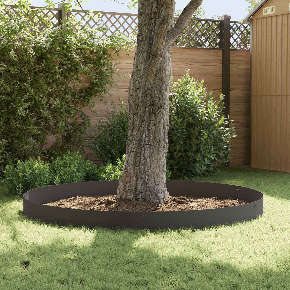 Lawn Edging 103 x Steel 20 pcs Height 25 cm Black