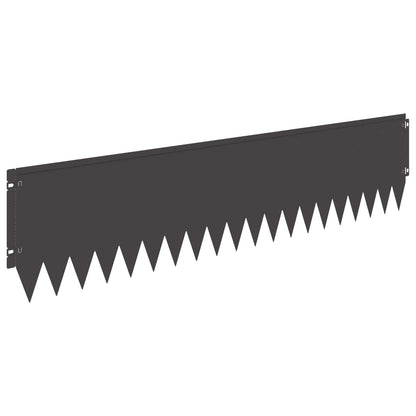 Lawn Edging 103 x Steel 20 pcs Height 25 cm Black