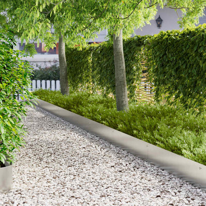 Lawn Edging 103 x Steel 20 pcs Height 25 cm Stainless steel