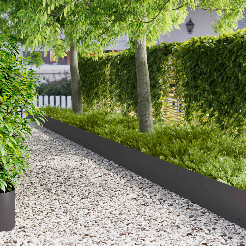 vidaXL Lawn Edging 103 x Steel 20 pcs Height 30 cm