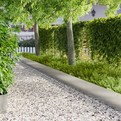 Lawn Edging 103 x Steel 20 pcs Height 30 cm Stainless steel